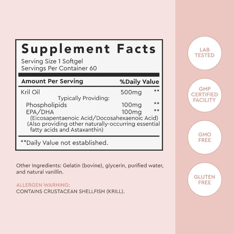Minyak Krill Antartika 500mg S - Krill Oil Supplement ulasan dan harga