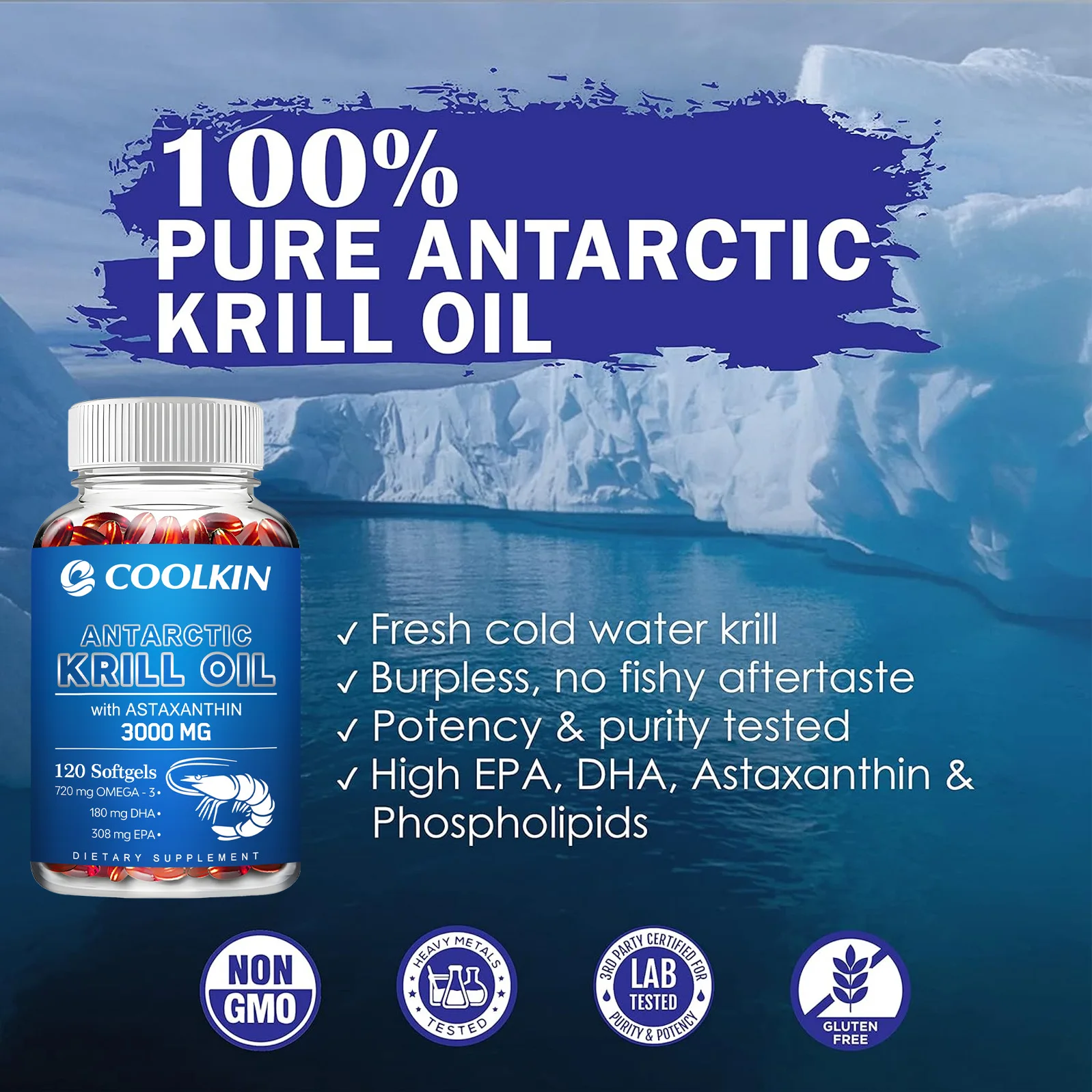 Suplemen minyak Krill Antartik - Krill Oil Supplement ulasan dan harga
