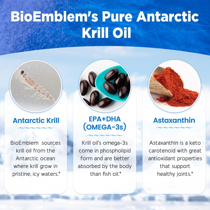 Suplemen minyak krill Antartik - Krill Oil Supplement ulasan dan harga